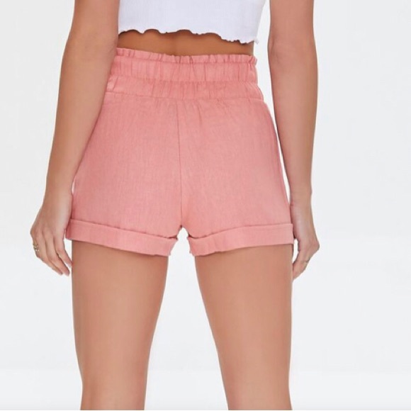 Forever 21 Smocked Linen-Blend Shorts - Picture 7 of 7